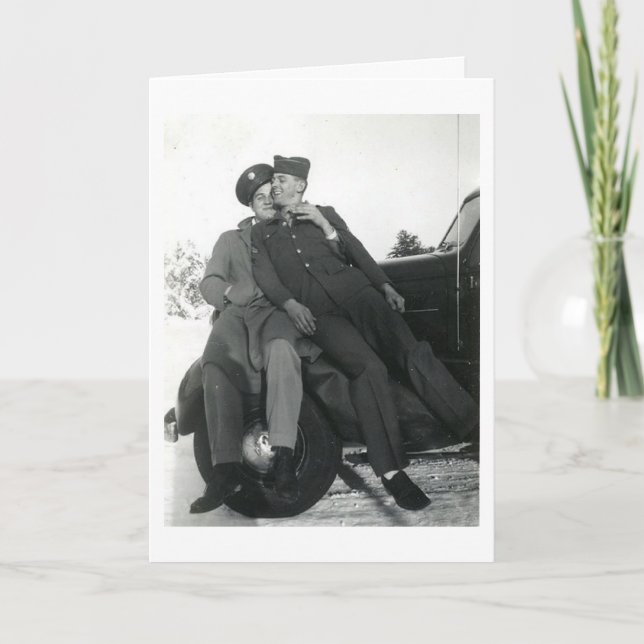 Hey lá cartão considerável dos soldados dos homem (Frente)