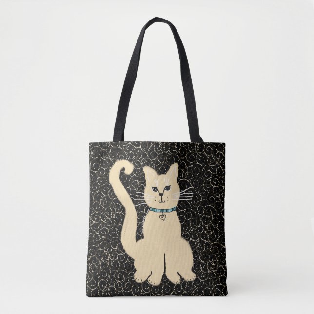 Hey o bolsa bonito do desenhista do gatinho por (Frente)