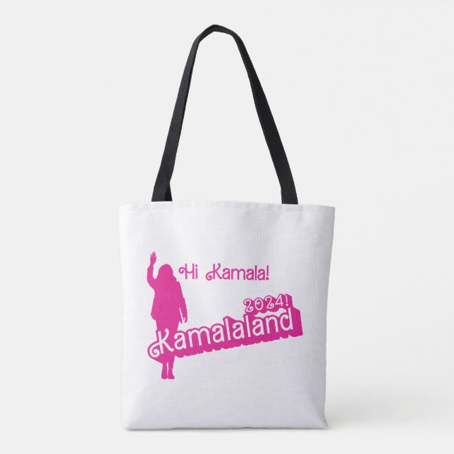 "Hi Kamala" - Bolsa do ombro (slogan B) (Verso)
