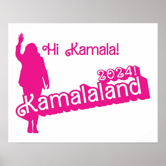 "Hi Kamala" - Poster horizontal (slogan B) (Frente)