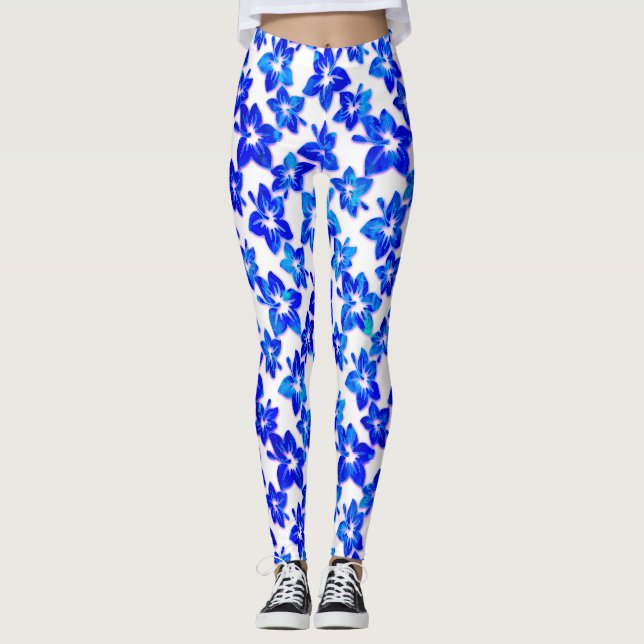 hibisco azul - leggings (Frente)