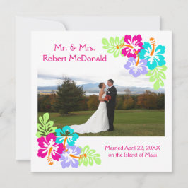 Hibisco Tropical - Anúncio de Casamento ao Esquadr