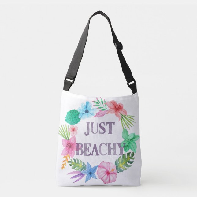 Hibisco Tropical Apenas Beachy Tote Bag (Frente)