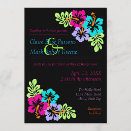 Hibisco Tropical - Convite de Casamento 5x7
