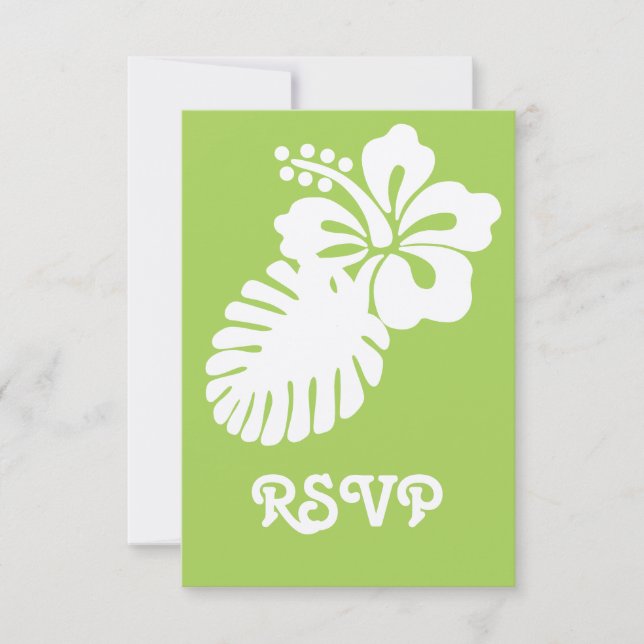 Hibisco tropical na placa RSVP Peridot (Frente)