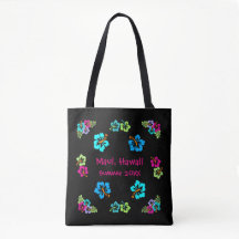 Hibisco Tropical Preto - Bolsa Tote