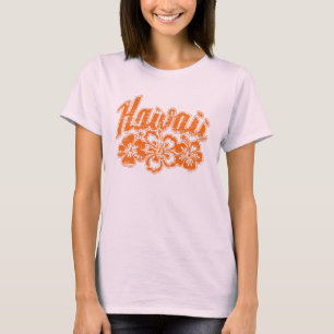 Hibiscus alaranjado de Havaí - t-shirt