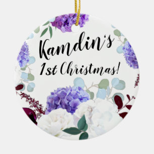 Hibiscus da Lavanda de Ornamento XMAS Personalizad