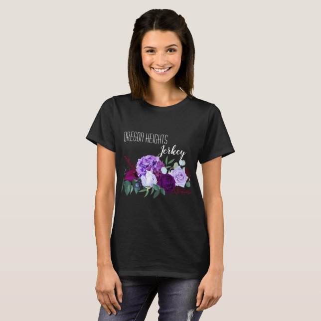 Hibiscus de Lavanda personalizada de camiseta de T (Frente Completa)