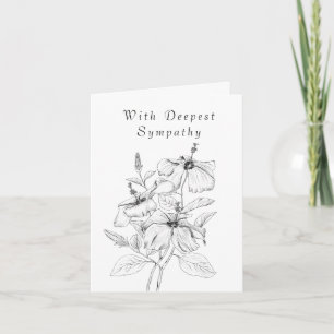 hibiscus desenhando Pensando em você Cartão de con