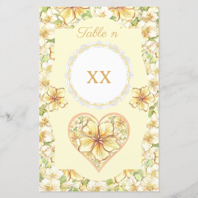 Hibiscus & lace AMARELO (Verso)