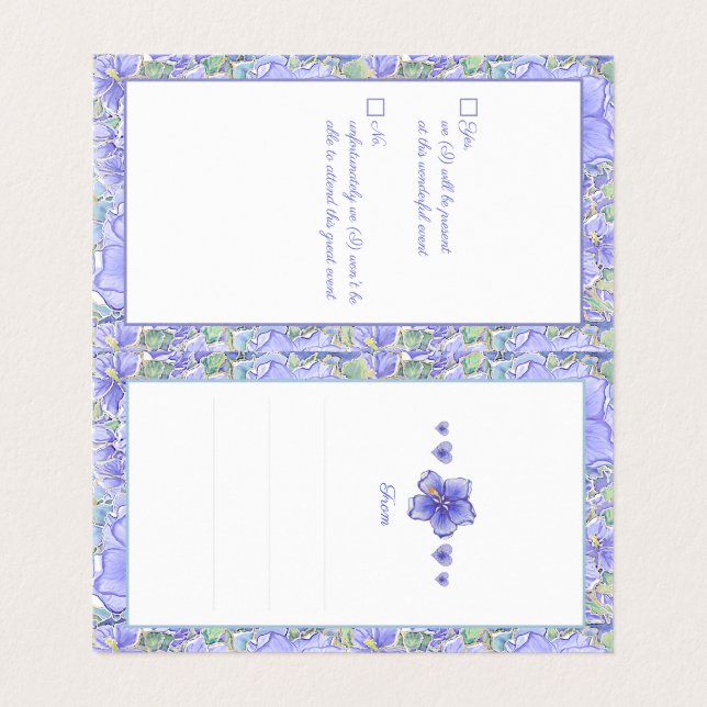 Hibiscus & lace BLUE (Interior Desdobrado)