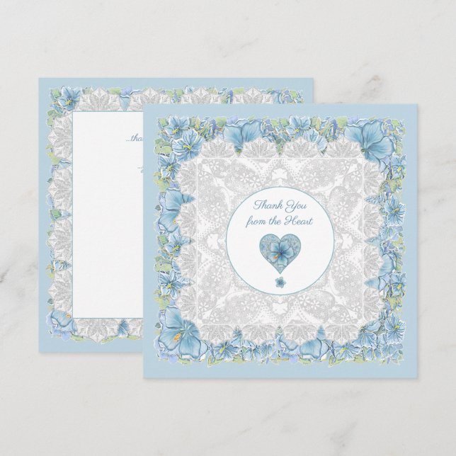 Hibiscus & lace TURQUOISE (Frente/Verso)