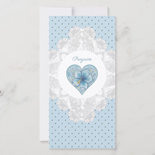 Hibiscus & lace TURQUOISE (Verso)