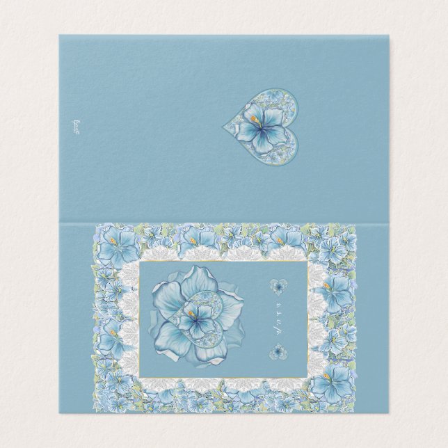 Hibiscus & lace TURQUOISE (Exterior Desdobrado)