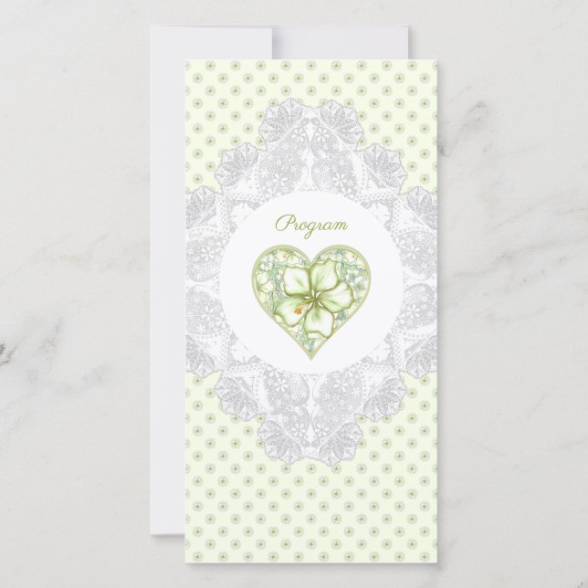 Hibiscus & lace WHITE (Verso)