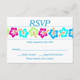 Hibiscus Tropical - Cartão RSVP