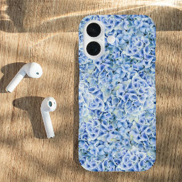 Hídrangas azuis lindas - padrão floral