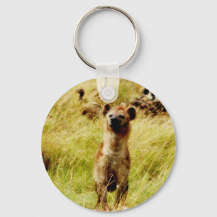 Hiena com o suporte do chaveiro do wildebeest