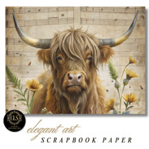 Highland Cow  and Music Notes