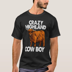 Highland Cow Boy Camiseta Fortes Camisetas De Vaca