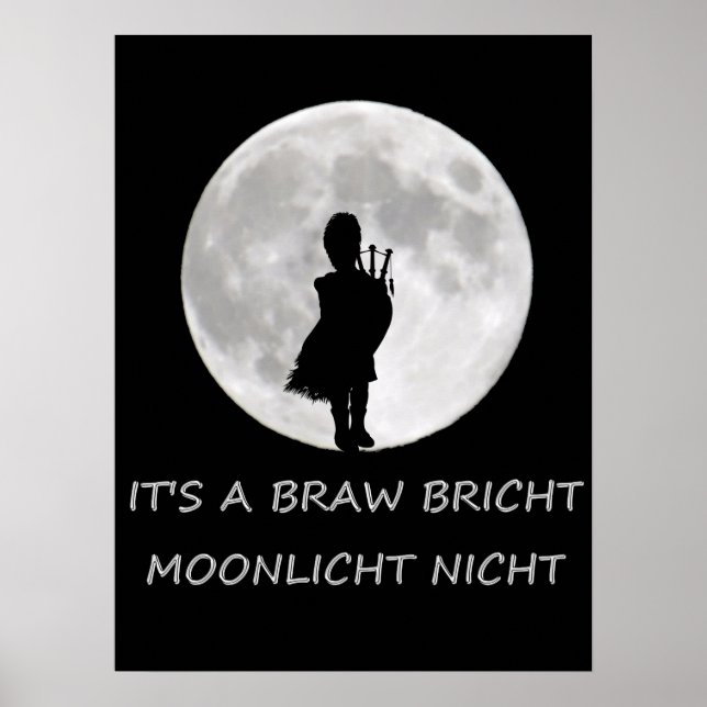 Highland Piper na Bright Moon Poster (Frente)