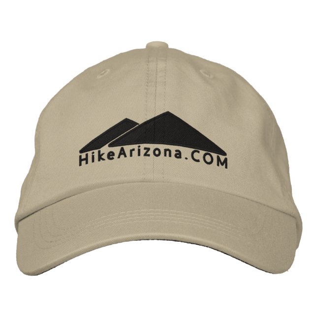 HikeArizona.COM - Boné de beisebol bordado a preto (Frente)