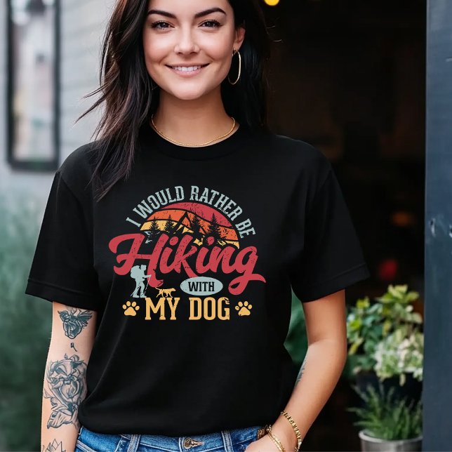 Hiking With My Dog T-Shirt (Criador carregado)