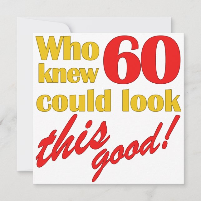 HIlarious 60º Convites de festas de aniversários (Frente)