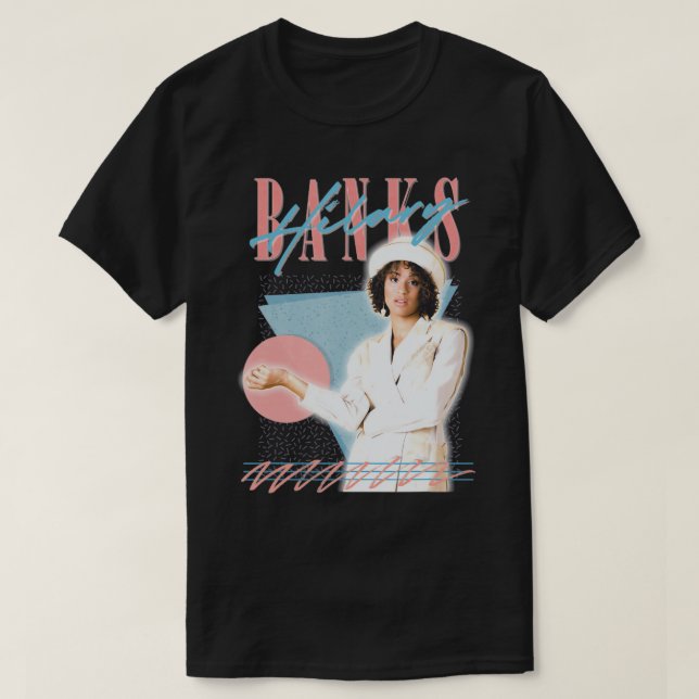Hilary Banks - Estilo 90s Vintage T-Shirt (Frente do Design)