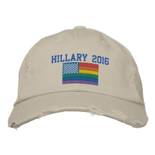 Hillary 2015 Baseball Boné - Gay Flag Design