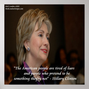 Hillary Clinton America & Liars Cote Poster