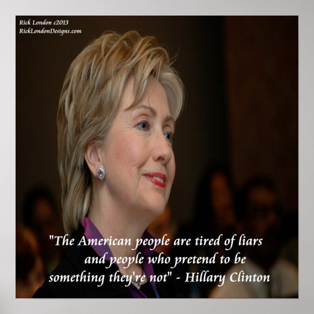 Hillary Clinton America & Liars Cote Poster (Frente)