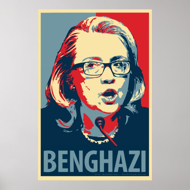 Hillary Clinton "Benghazi" Obama Parody Poster (Frente)
