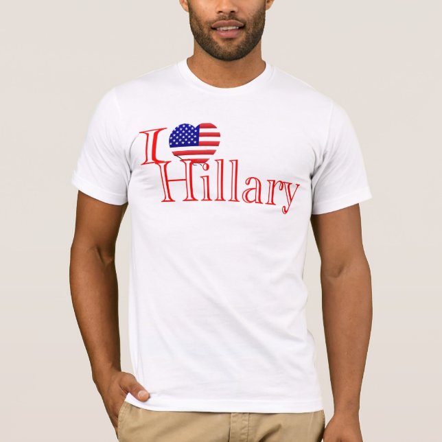 Hillary Clinton eu amo o t-shirt de Hillary (Frente)