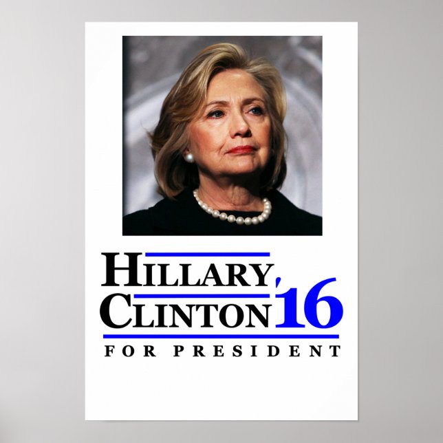Hillary Clinton para a poster do Presidente 2016. (Frente)