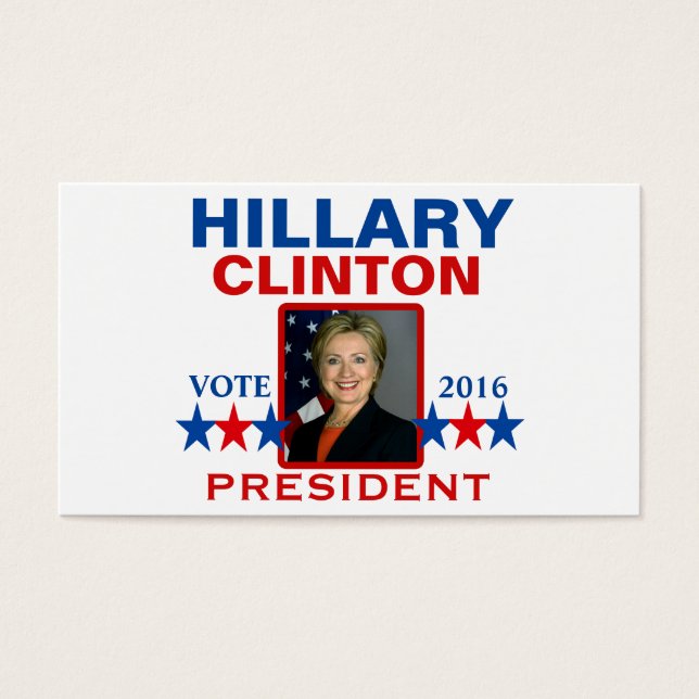 Hillary Clinton para o Presidente 2016 (Frente)