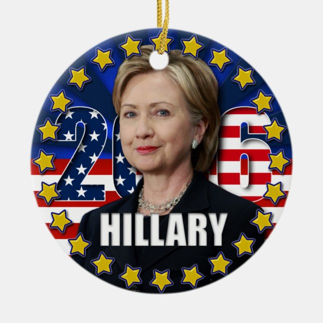 Hillary Clinton para o presidente 2016 ornamento (Frente)