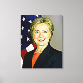 Hillary Clinton Retrait Canvas de Arte Digital