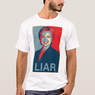Hillary é um mentiroso (o t-shirt dos homens)