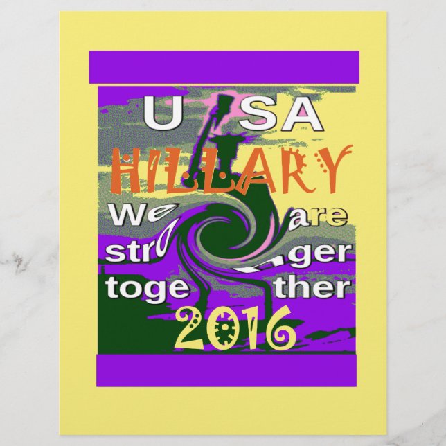 Hillary for USA Presidente Somos Mais Fortes (Frente)