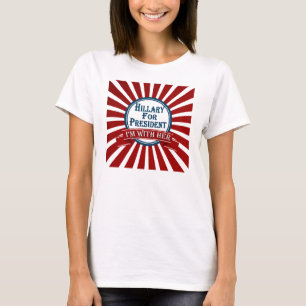 Hillary para o presidente Eu é com seu t-shirt