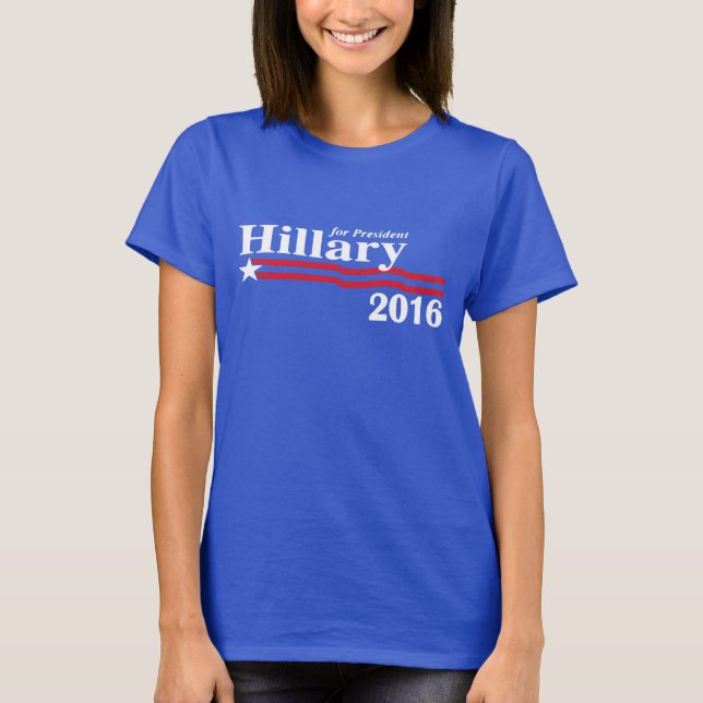 Hillary para o presidente t-shirt 2016 (Frente)