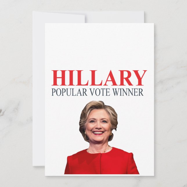 Hillary, vencedora do voto popular! (Frente)
