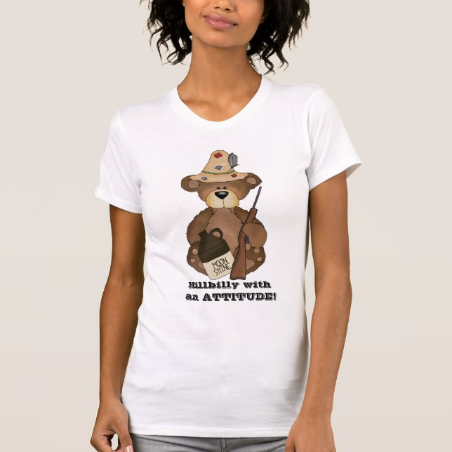 Hillbilly com uma camiseta ATTITUDE! (Frente)