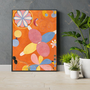 Hilma af Klint Orange Abstrato Art Impressão