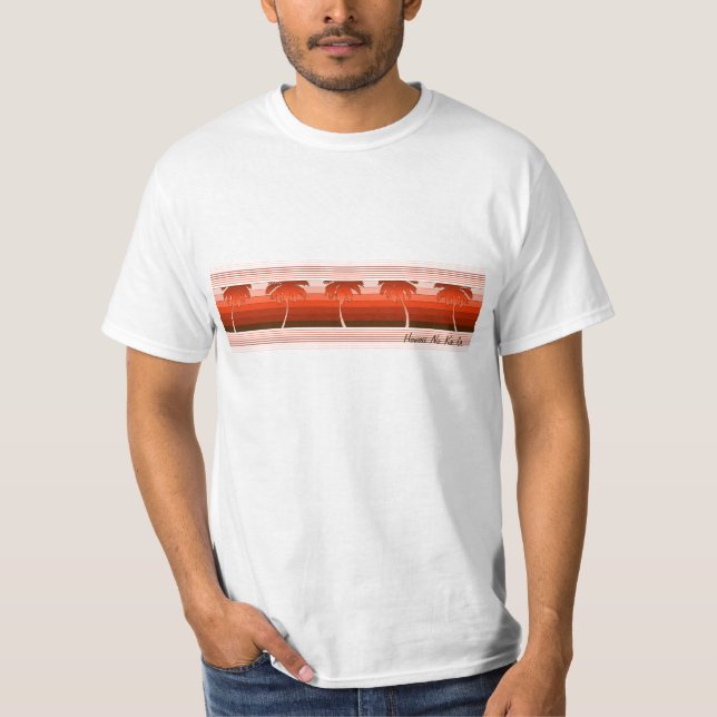 Hilo Hawaiian Palms Banda Caras T-shirts (Frente)