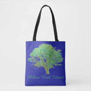 Hilton Head Island, carvalho-vivo, Tote Bag