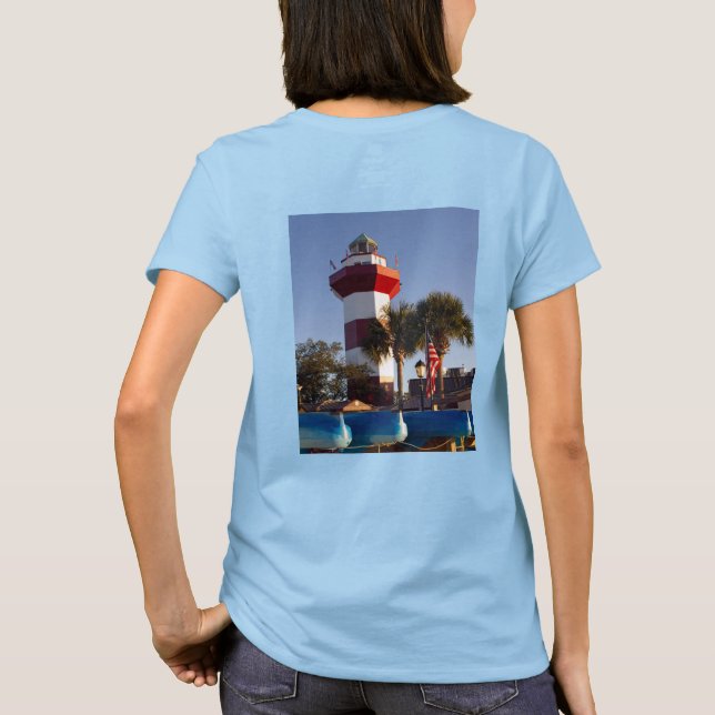 Hilton Head Island Lighthouse e Anchor T-Shirt (Verso)