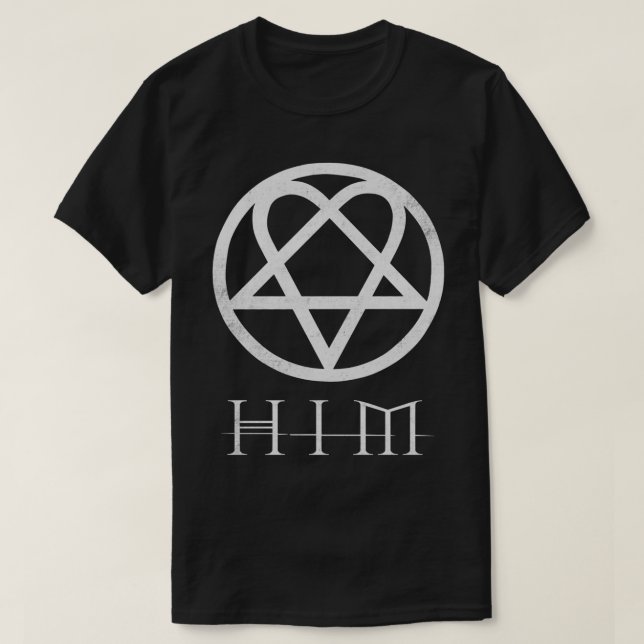 HIM Heartagram Classic T-Shirt (Frente do Design)